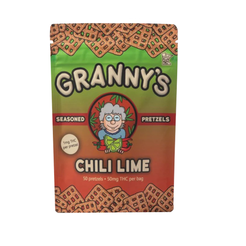 granny's chili lime 50mg thc pretzels