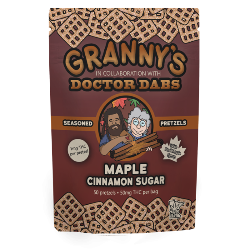 granny's doctor dabs maple cinnamon sugar thc pretzels